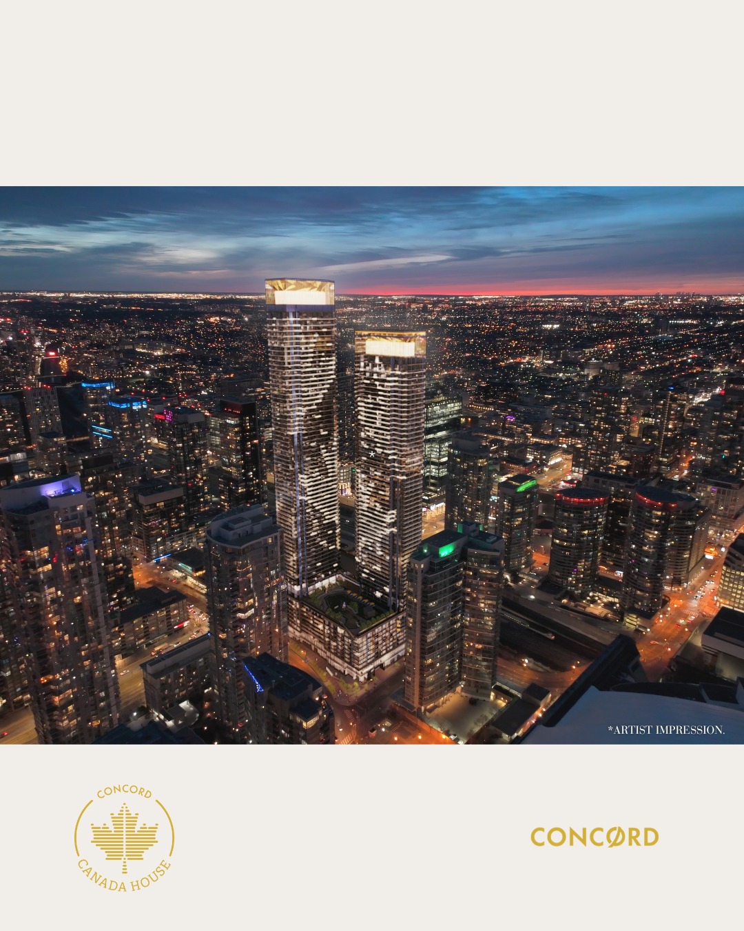 Concord Canada House aerial view